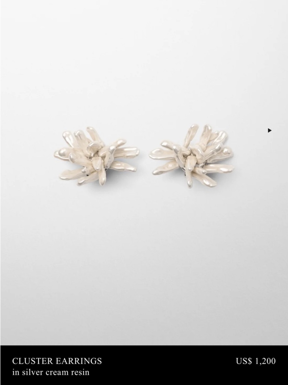 Phoebe Philo Cluster Resin Clip On Earrings